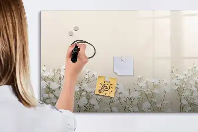 Magnetická kreslící tabule s motivem kvetoucích květin