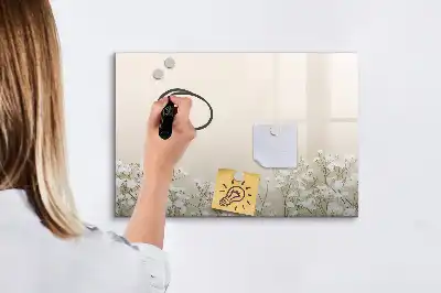Magnetická kreslící tabule s motivem kvetoucích květin