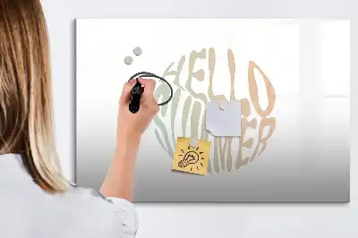 Popisovatelná magnetická tabule motiv Ahoj léto