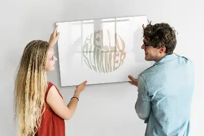 Popisovatelná magnetická tabule motiv Ahoj léto