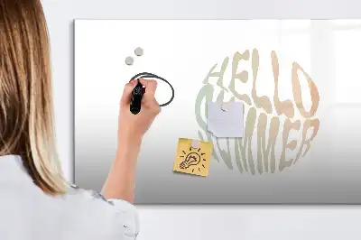Popisovatelná magnetická tabule motiv Ahoj léto