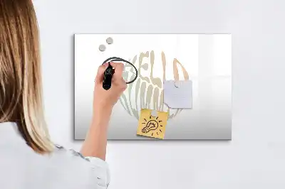 Popisovatelná magnetická tabule motiv Ahoj léto