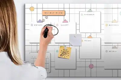 Magnetická kreslící tabule plán týdne