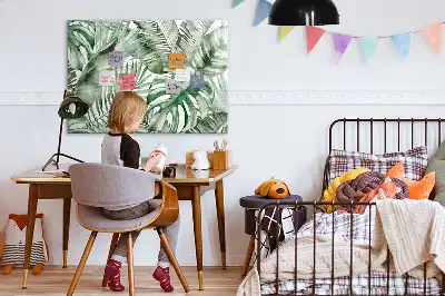 Magnetická tabule s motivem listů rostlin