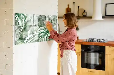 Magnetická tabule s motivem listů rostlin