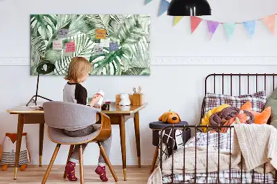 Magnetická tabule s motivem listů rostlin