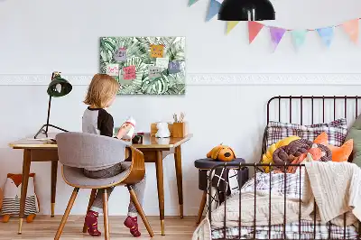 Magnetická tabule s motivem listů rostlin