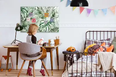 Magnetická tabule s motivem listů rostlin