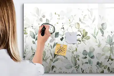 Popisovatelná magnetická tabule s motivem rostlin