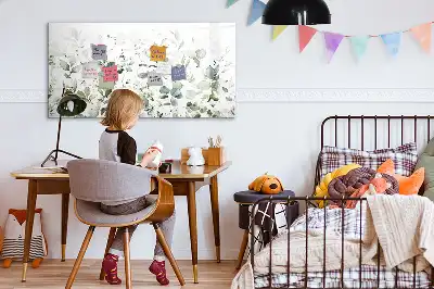 Popisovatelná magnetická tabule s motivem rostlin
