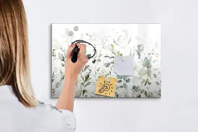 Popisovatelná magnetická tabule s motivem rostlin