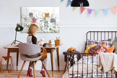 Popisovatelná magnetická tabule s motivem rostlin