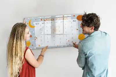 Magnetická plánovací tabule týdenní plánovač