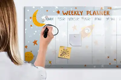 Magnetická plánovací tabule týdenní plánovač