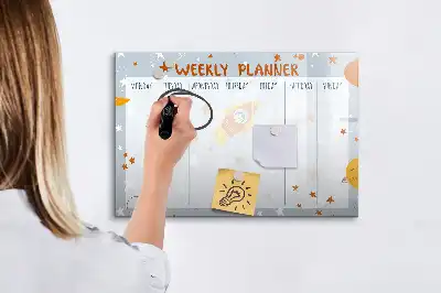 Magnetická plánovací tabule týdenní plánovač