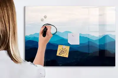 Popisovatelná magnetická tabule voda akvarel