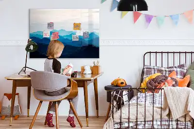 Popisovatelná magnetická tabule voda akvarel