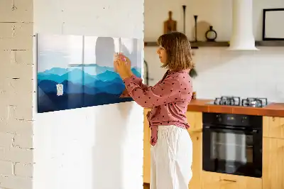 Popisovatelná magnetická tabule voda akvarel