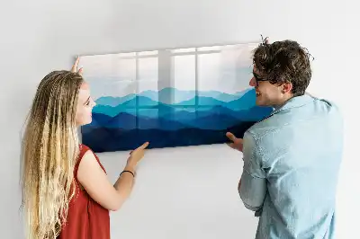 Popisovatelná magnetická tabule voda akvarel