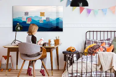 Popisovatelná magnetická tabule voda akvarel