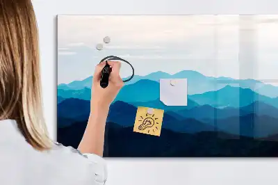 Popisovatelná magnetická tabule voda akvarel