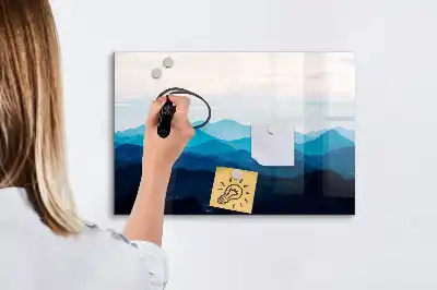 Popisovatelná magnetická tabule voda akvarel