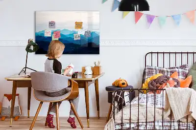 Popisovatelná magnetická tabule voda akvarel
