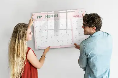 Magnetická kreslící tabule měsíční plánovač pro děti