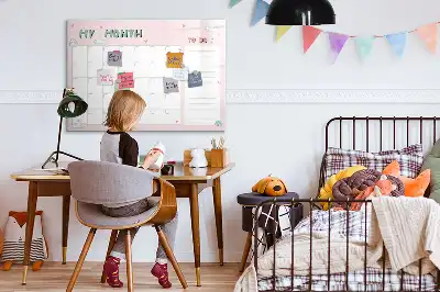 Magnetická kreslící tabule měsíční plánovač pro děti