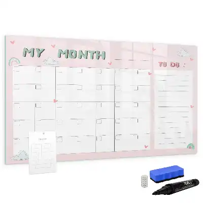 Magnetická kreslící tabule měsíční plánovač pro děti
