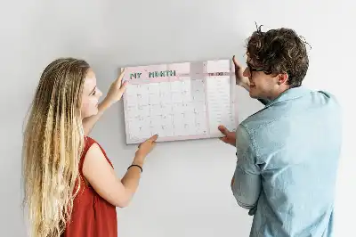 Magnetická kreslící tabule měsíční plánovač pro děti