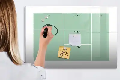 Popisovatelná magnetická tabule kancelářský organizér