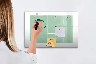 Popisovatelná magnetická tabule kancelářský organizér