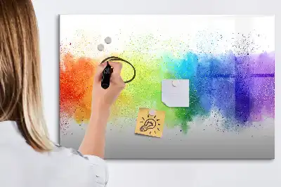 Magnetická kreslící tabule ve vzoru abstraktní duhy