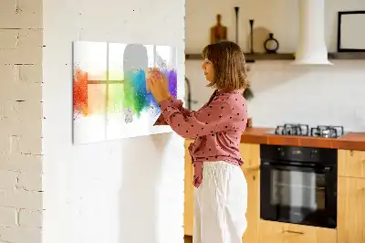 Magnetická kreslící tabule ve vzoru abstraktní duhy
