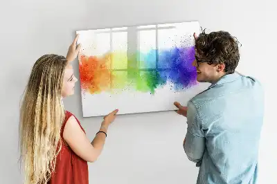 Magnetická kreslící tabule ve vzoru abstraktní duhy