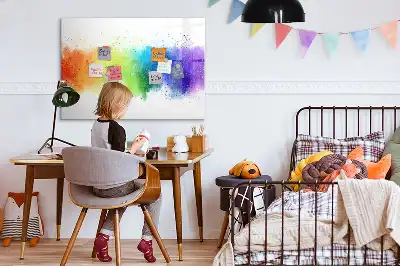 Magnetická kreslící tabule ve vzoru abstraktní duhy