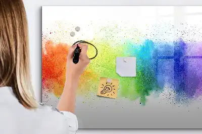Magnetická kreslící tabule ve vzoru abstraktní duhy
