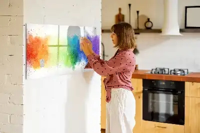 Magnetická kreslící tabule ve vzoru abstraktní duhy