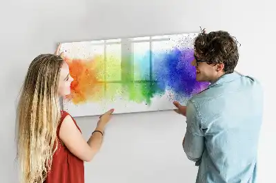 Magnetická kreslící tabule ve vzoru abstraktní duhy