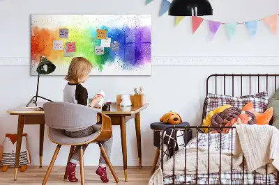 Magnetická kreslící tabule ve vzoru abstraktní duhy