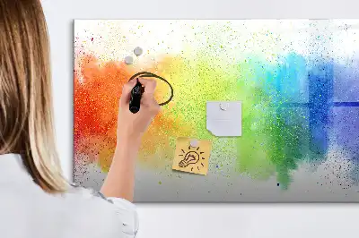 Magnetická kreslící tabule ve vzoru abstraktní duhy