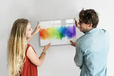 Magnetická kreslící tabule ve vzoru abstraktní duhy