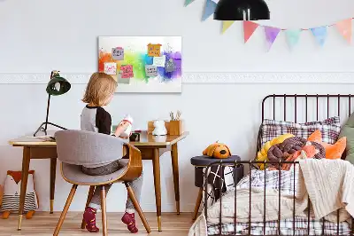 Magnetická kreslící tabule ve vzoru abstraktní duhy