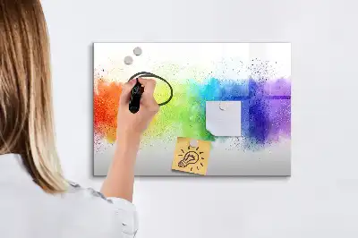 Magnetická kreslící tabule ve vzoru abstraktní duhy