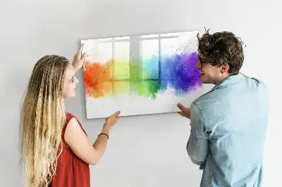 Magnetická kreslící tabule ve vzoru abstraktní duhy