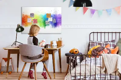 Magnetická kreslící tabule ve vzoru abstraktní duhy