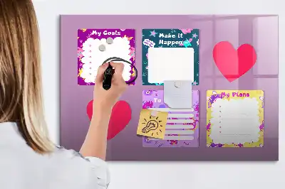 Popisovatelná magnetická tabule strašidelné poznámky