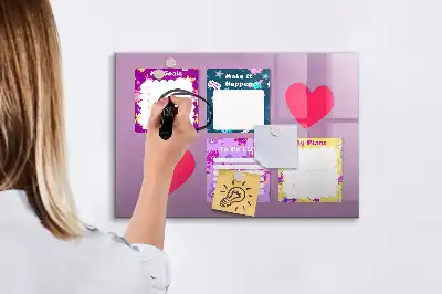 Popisovatelná magnetická tabule strašidelné poznámky