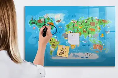 Magnetická kreslící tabule ve stylu kreslené mapy